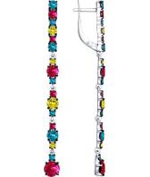 Серебряные длинные серьги SOKOLOV 94022535_s с кристаллами Swarovski
