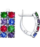 Серебряные серьги SOKOLOV 94022546_s с кристаллами Swarovski