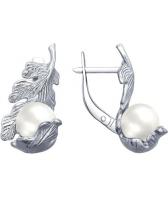 Серебряные серьги SOKOLOV 94022568_s с жемчугом