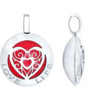 Серебряный кулон SOKOLOV 94031575_s c эмалью