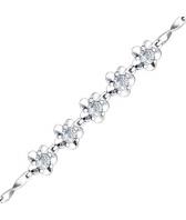 Серебряный браслет цепь SOKOLOV 94050044_s с фианитами