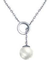 Серебряное колье цепь с подвесками SOKOLOV 94070079_s c жемчугом