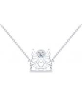 Серебряное колье цепь с подвесками SOKOLOV 94070090_s с фианитом