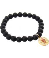 Мужской браслет из бусин Mr.Jones BHB1 с цирконами, шунгитом