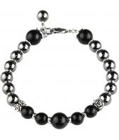 Мужской браслет из бусин Mr.Jones BNS020 с агатом, гематитом