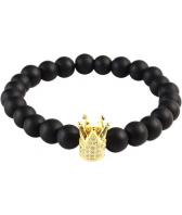 Мужской браслет из бусин Mr.Jones BNS079 с шунгитом