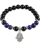 Мужской браслет из бусин Mr.Jones BNS091 с лазуритом, агатом