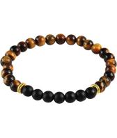 Мужской браслет из бусин Mr.Jones BNS092 с шунгитом