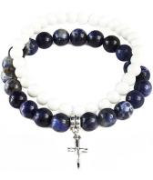 Браслет из бусин Mr.Jones BSR068 с агатами, содалитом