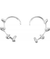 Серебряные серьги каффы Национальное Достояние CTE23007-nd с фианитами