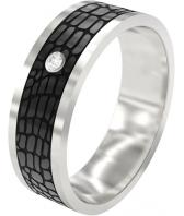 Мужское серебряное обручальное парное кольцо Graf Кольцов D-11M-1F/S с фианитом