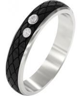 Серебряное обручальное парное кольцо Graf Кольцов D-13ZH-2F/S с фианитами