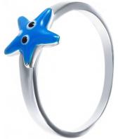 Детское серебряное кольцо Element47 by JV DJ004-RING с эмалью