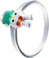 Детское серебряное кольцо Element47 by JV DJ018-RING с эмалью