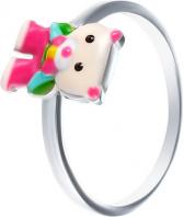 Детское серебряное кольцо Element47 by JV DJ024-RING с эмалью