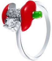 Детское серебряное кольцо Element47 by JV DJ029-RING с эмалью, цирконием