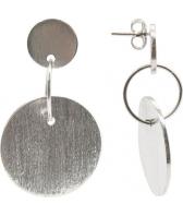 Серебряные круглые серьги Element47 by JV EP0009-silver