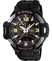 Мужские японские наручные часы Casio G-SHOCK GA-1000-1B с хронографом