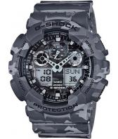 Мужские японские наручные часы Casio G-SHOCK GA-100CM-8A с хронографом