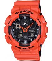 Мужские японские наручные часы Casio G-SHOCK GA-100L-4A с хронографом