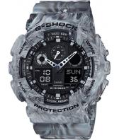 Мужские японские наручные часы Casio G-SHOCK GA-100MM-8A с хронографом