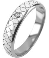 Обручальное кольцо из белого золота Graf Кольцов GKLZ-24ZH/B с бриллиантом