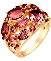 Золотое кольцо Ювелирные Традиции, изделие K120-1391GR с гранатами