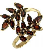 Золотое кольцо Ювелирные Традиции K120-3522GR с гранатами