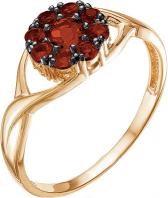 Золотое кольцо Ювелирные Традиции K124-3902GR с гранатами