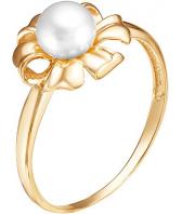 Золотое кольцо Ювелирные Традиции, украшение K140-4545 с жемчугом