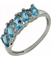 Серебряное кольцо Ювелирные Традиции K620-1362TS с топазами, фианитами