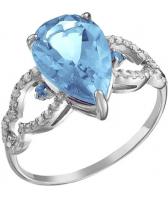 Серебряное кольцо Ювелирные Традиции K620-2033T с топазами, фианитами