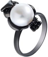 Серебряное кольцо Element47 by JV KR160148 с жемчугом