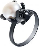 Серебряное кольцо Element47 by JV KR160165 с жемчугом