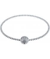 Серебряный браслет из бусин Element47 by JV MT1611-B01A412Y с цирконием