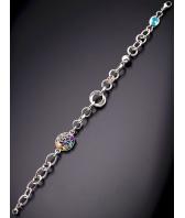 Серебряный браслет цепь Catena N-1020_c с фианитами