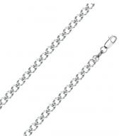 Мужская серебряная цепочка на шею Национальное Достояние NC-22-076-3-0-60 с плетением двойной ромб