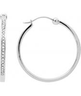 Стальные серьги кольца конго DKNY NJ1746040 с кристаллами