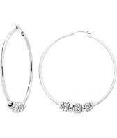 Стальные серьги кольца конго DKNY NJ1872040 с кристаллами