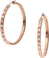 Стальные серьги кольца конго DKNY NJ2115791 с кристаллами
