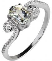 Серебряное кольцо Sandara RNR371 с аметистом, фианитами