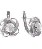 Серебряные серьги Серебро России S-172R-3813 с фианитами