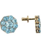 Золотые серьги Ювелирные Традиции S122-3981T с топазами