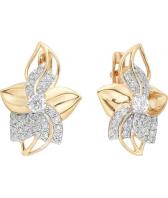 Золотые серьги Ювелирные Традиции S132-2461 с фианитами