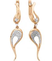 Золотые серьги Ювелирные Традиции S132-2794 с фианитами