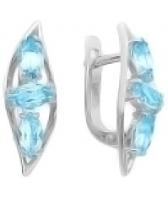 Серебряные серьги Ювелирные Традиции S620-1513TS с топазами