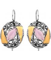 Серебряные серьги Yaffo SAE161 с кварцем