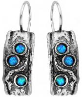 Серебряные серьги Yaffo SAE189 с искусственными опалами