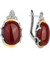 Серебряные серьги Yaffo SAE916 с карнелианами