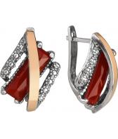 Серебряные серьги Yaffo SAE962 с карнелианом